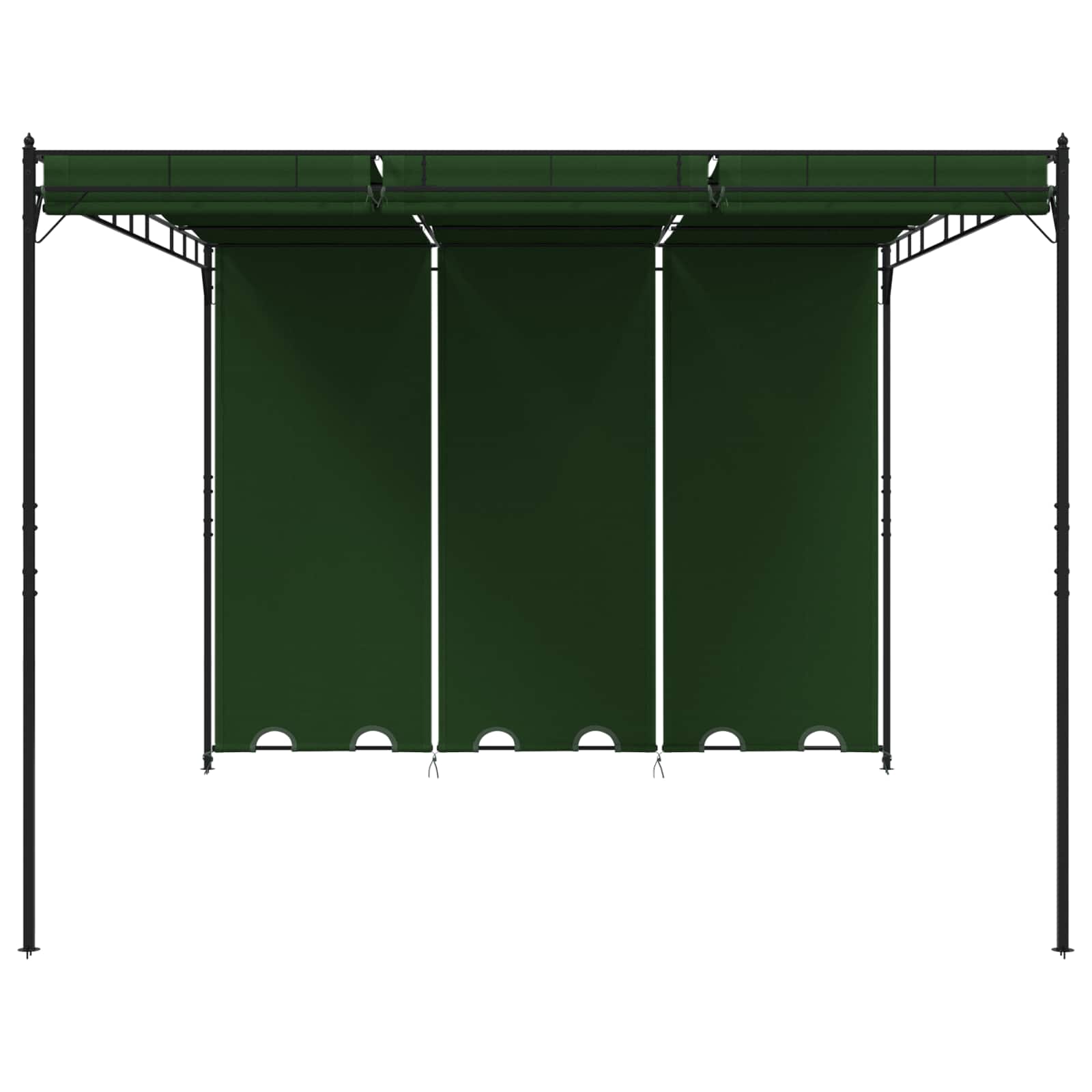 vidaXL Gazebo 4 x 3 x 2.3 m Green Polyester and Steel 3