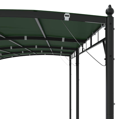 vidaXL Gazebo 6 x 3 x 2.55 m Green Powder-Coated Steel and Fabric 5