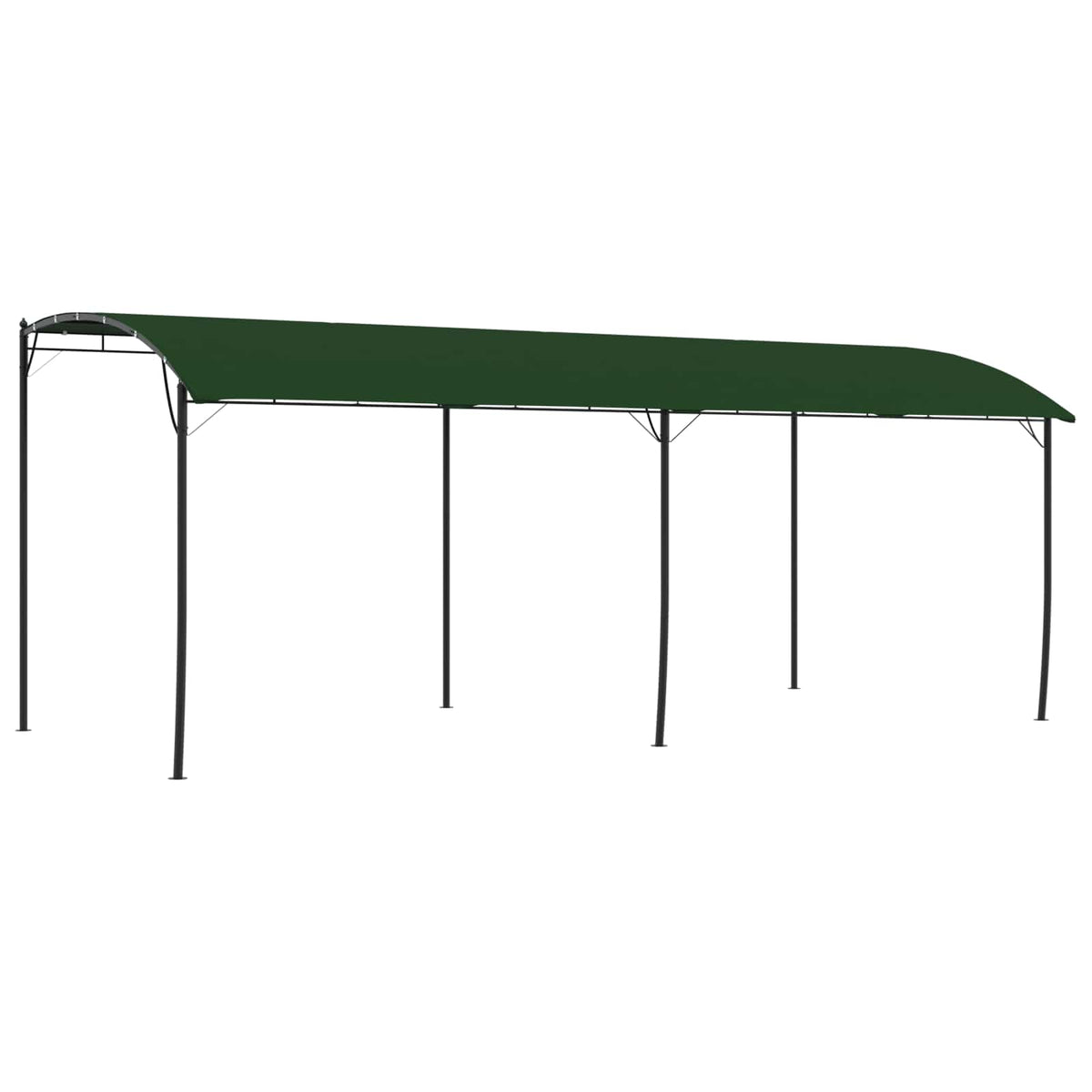 vidaXL Gazebo 6 x 3 x 2.55 m Green Powder-Coated Steel and Fabric 1
