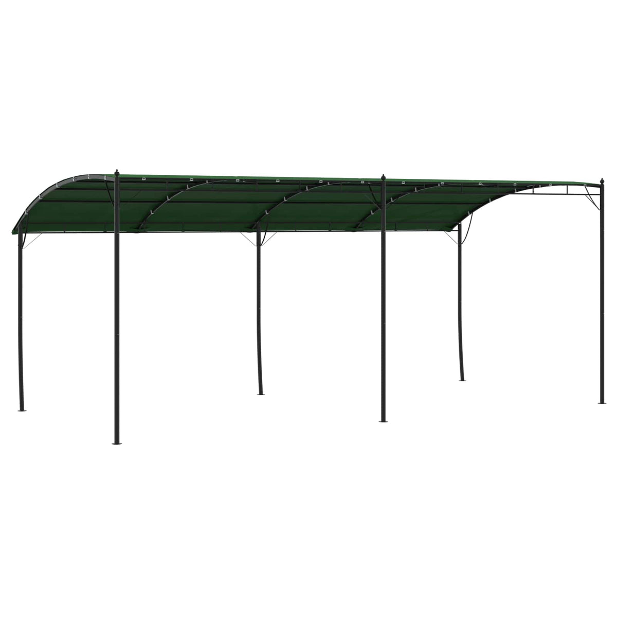 vidaXL Gazebo 6 x 3 x 2.55 m Green Powder-Coated Steel and Fabric 4