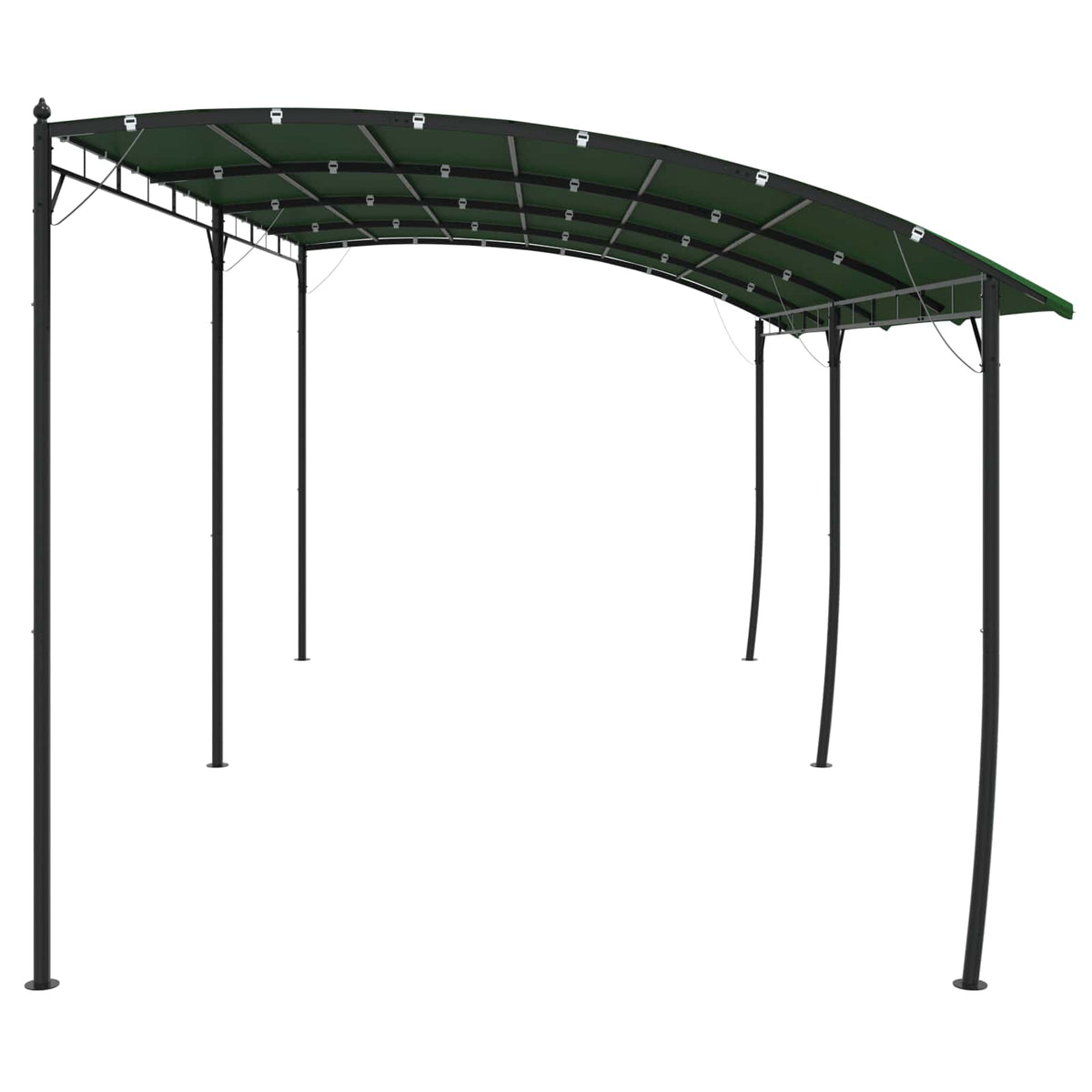 vidaXL Gazebo 6 x 3 x 2.55 m Green Powder-Coated Steel and Fabric 3