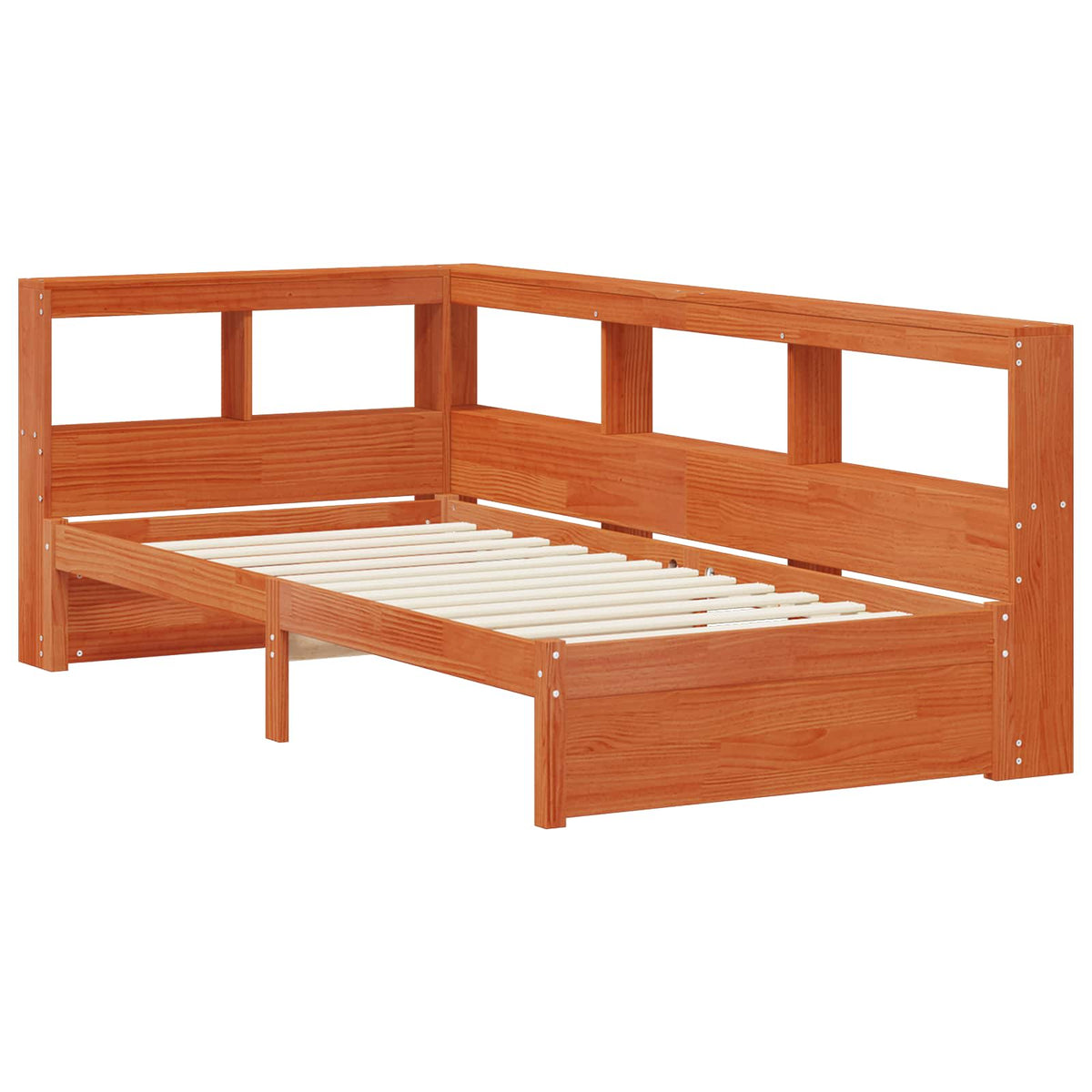 vidaXL Bookcase Bed with Headboard with Storage Solid Pine Wood 5