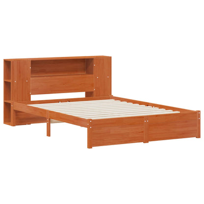 vidaXL Bed Frame with Storage Headboard Wax Brown 140 x 190 cm 5