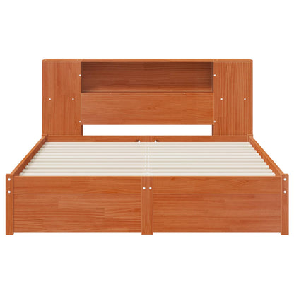 vidaXL Bed Frame with Storage Headboard Wax Brown 140 x 190 cm 6