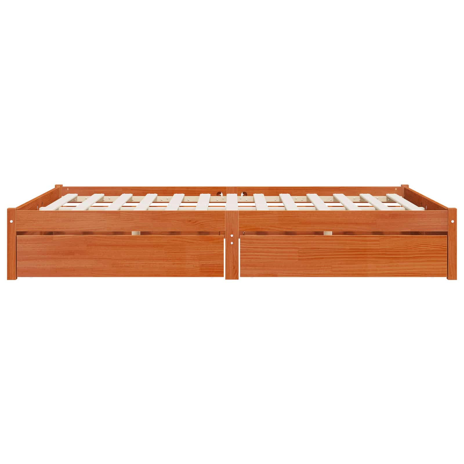 vidaXL Bed Frame with Drawer with Wheel 2 pcs Solid Pine Wood 6