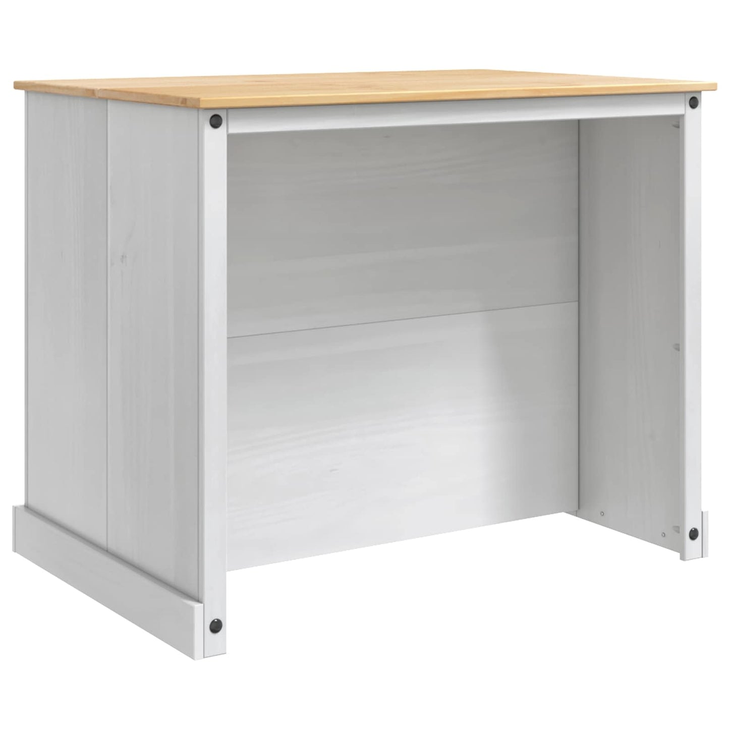 vidaXL Kitchen Island Set 2 pcs White and Honey Wax 112 x 77 x 91.5 cm 4
