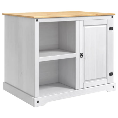 vidaXL Kitchen Island Set 2 pcs White and Honey Wax 112 x 77 x 91.5 cm 2
