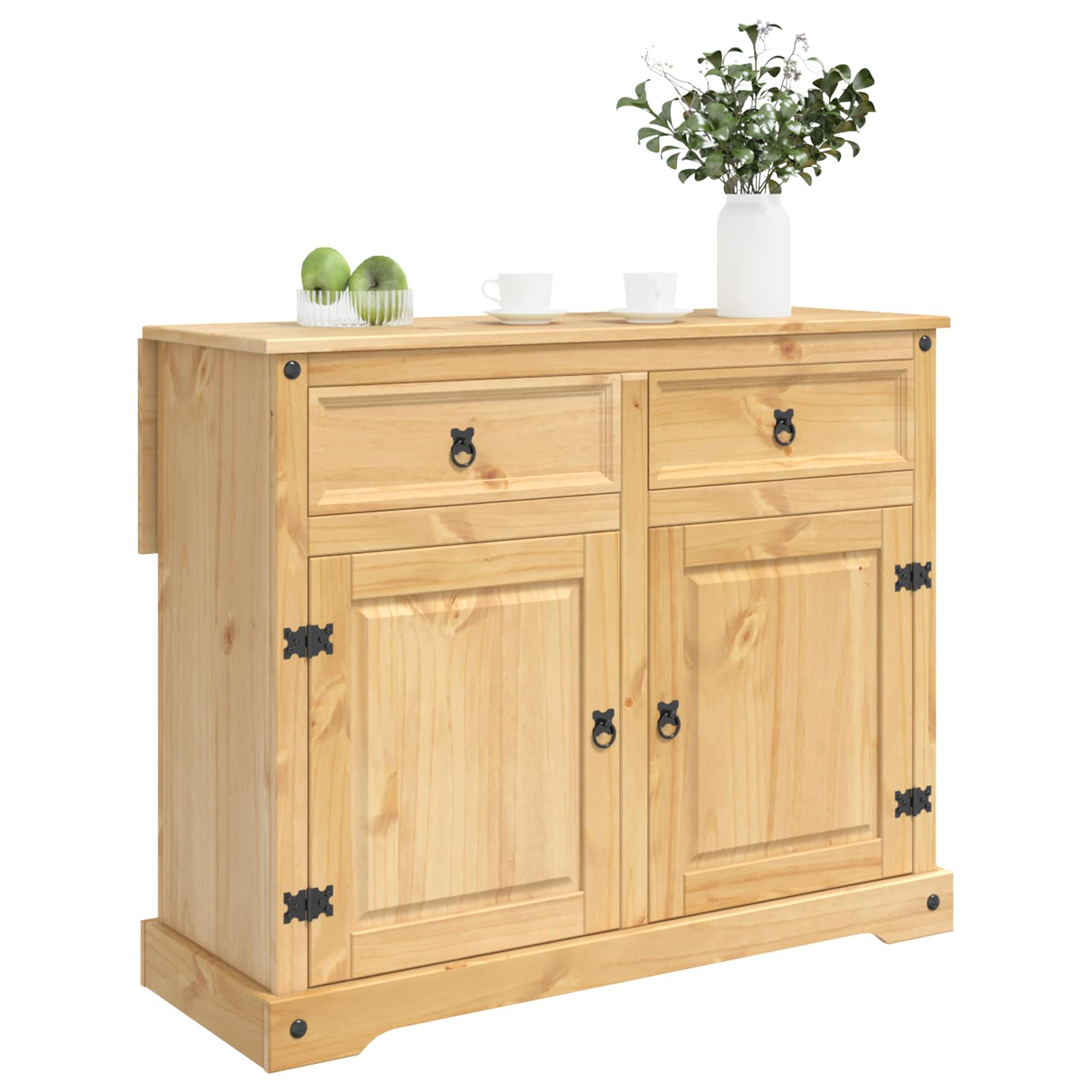 vidaXL Kitchen Island Set 2 pcs Honey Wax 112 x 70 x 91.5 cm 3