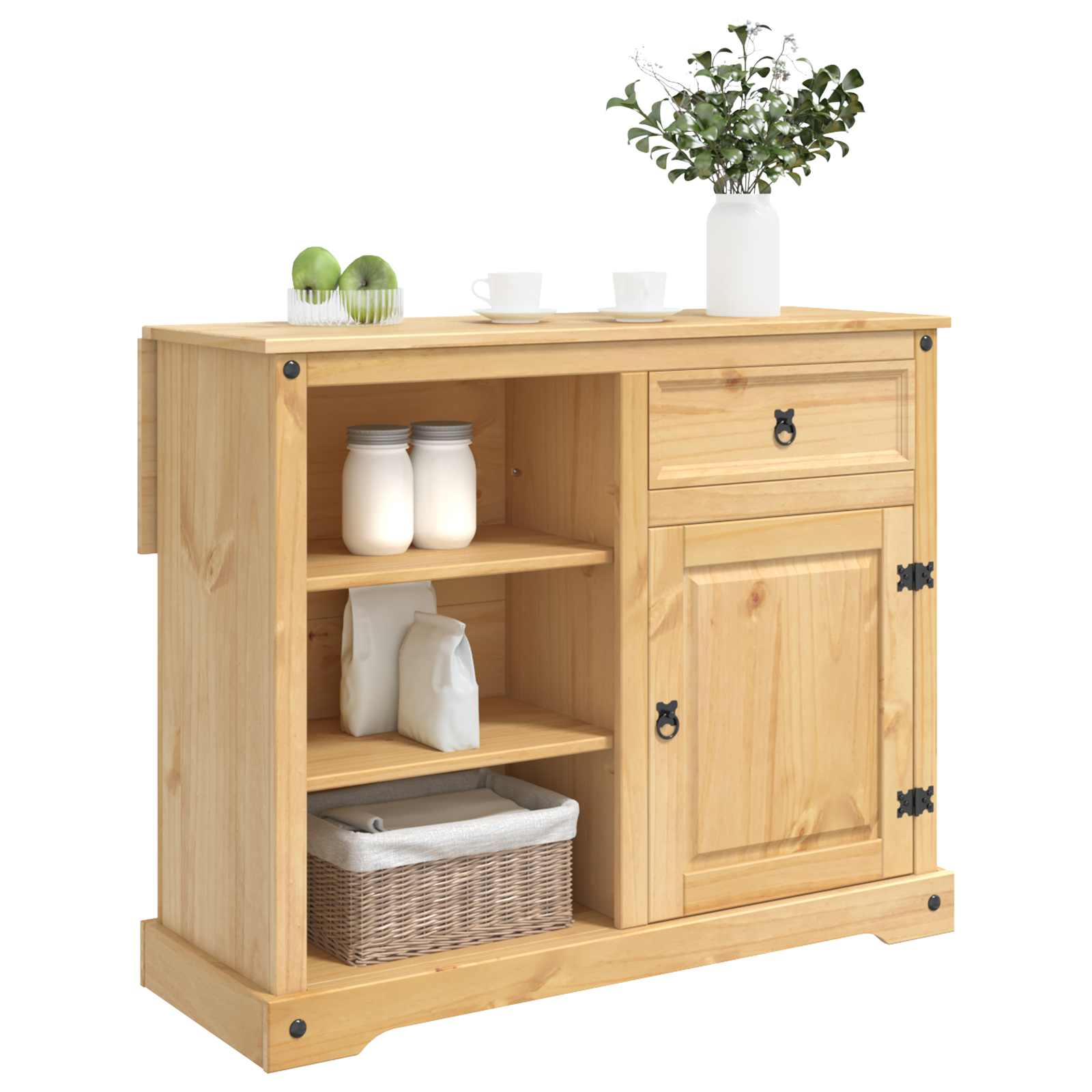 vidaXL Kitchen Island Set 2 pcs Honey Wax 112 x 70 x 91.5 cm 3