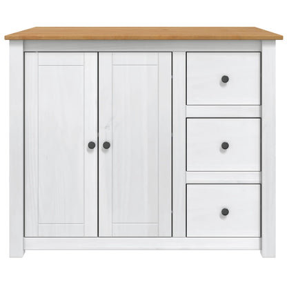 vidaXL Kitchen Island Set PANAMA White and Honey Wax 112 x 77 x 90 cm 5