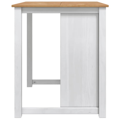 vidaXL Kitchen Island Set PANAMA White and Honey Wax 112 x 77 x 90 cm 6