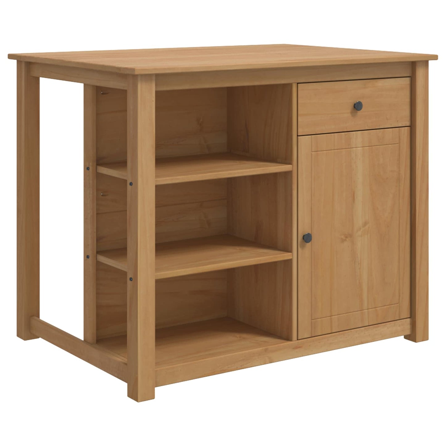 vidaXL Kitchen Island Set 2 pcs PANAMA Honey Wax 112 x 77 x 90 cm 2