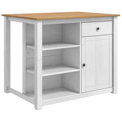 vidaXL Kitchen Island Set 2 pcs PANAMA White and Honey Wax Solid-Pine 2