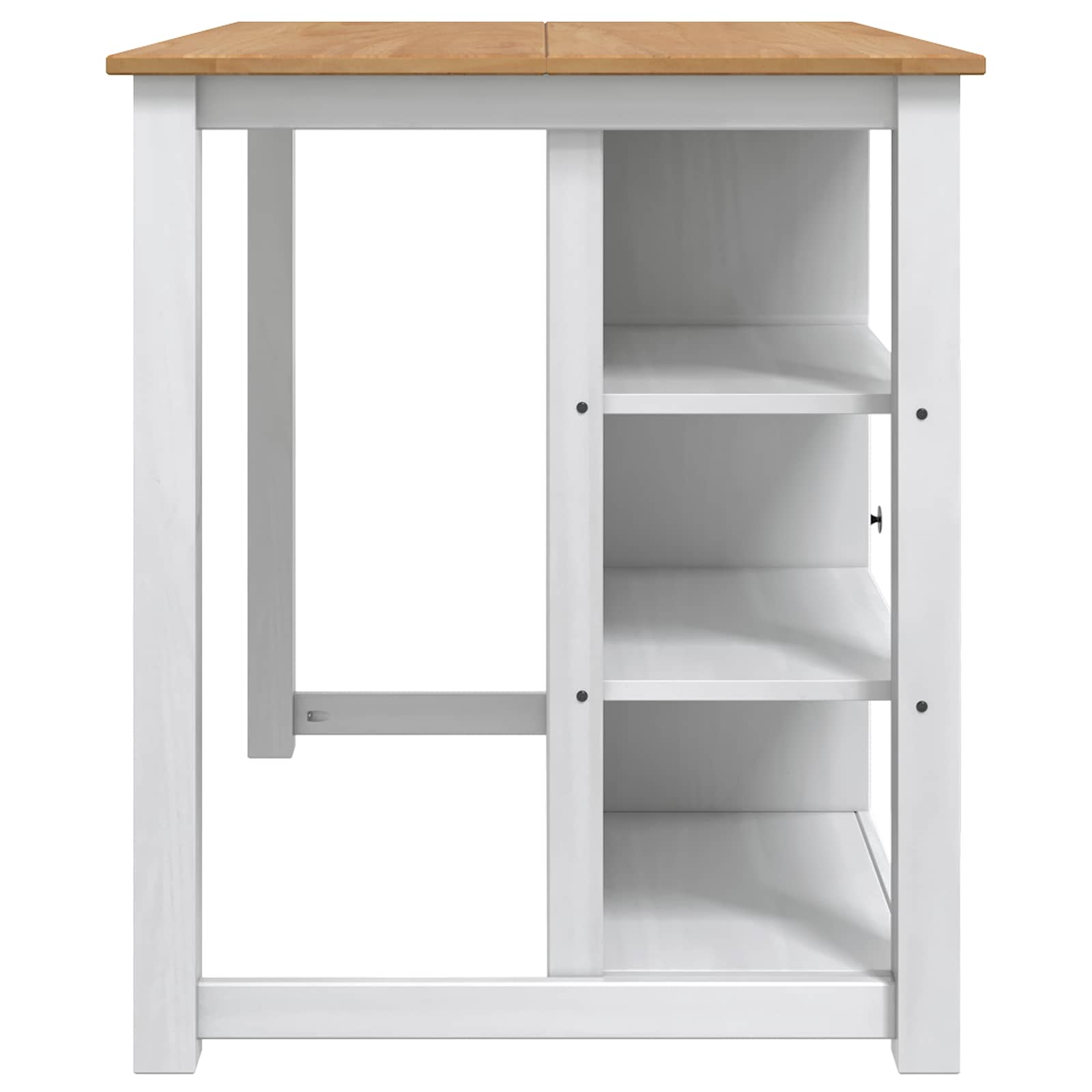 vidaXL Kitchen Island Set 2 pcs PANAMA White and Honey Wax Solid-Pine 6