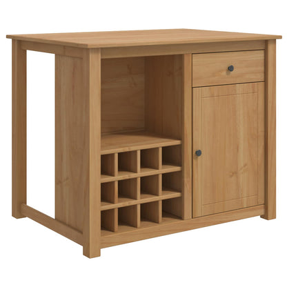vidaXL Kitchen Island Set PANAMA Honey Wax 112 x 77 x 90 cm Solid-Pine 2