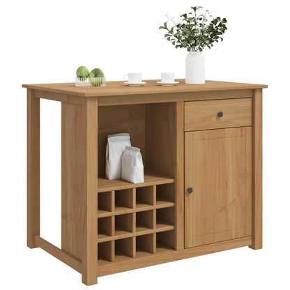 vidaXL Kitchen Island Set PANAMA Honey Wax 112 x 77 x 90 cm Solid-Pine 3