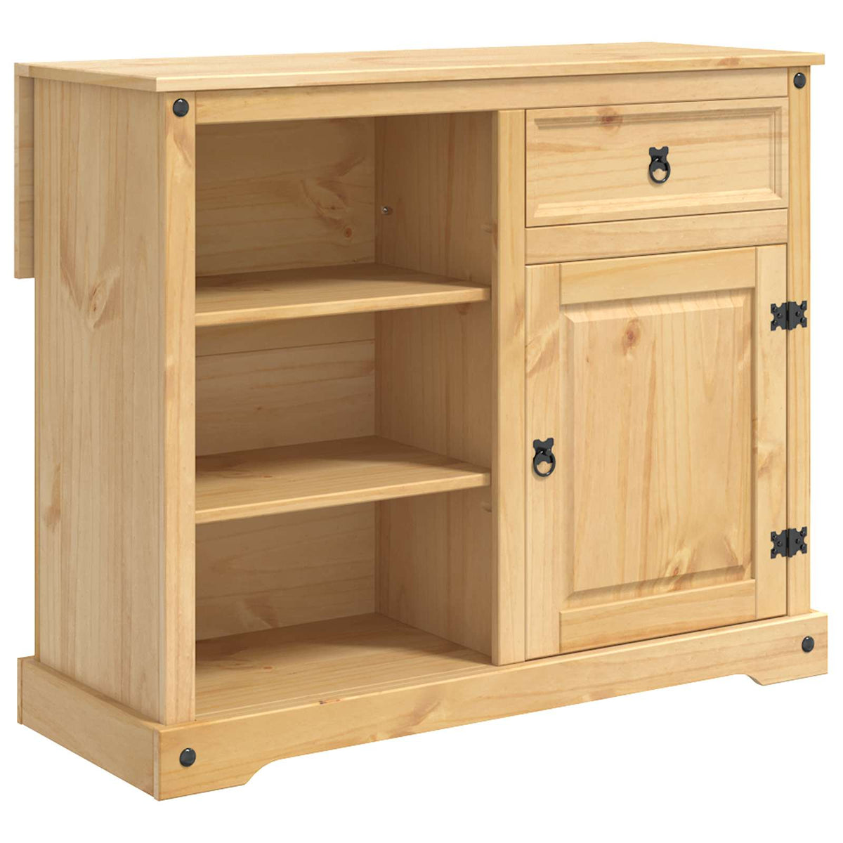 vidaXL Kitchen Island Set 3 pcs Honey Wax 112 x 70 x 91.5 cm 4