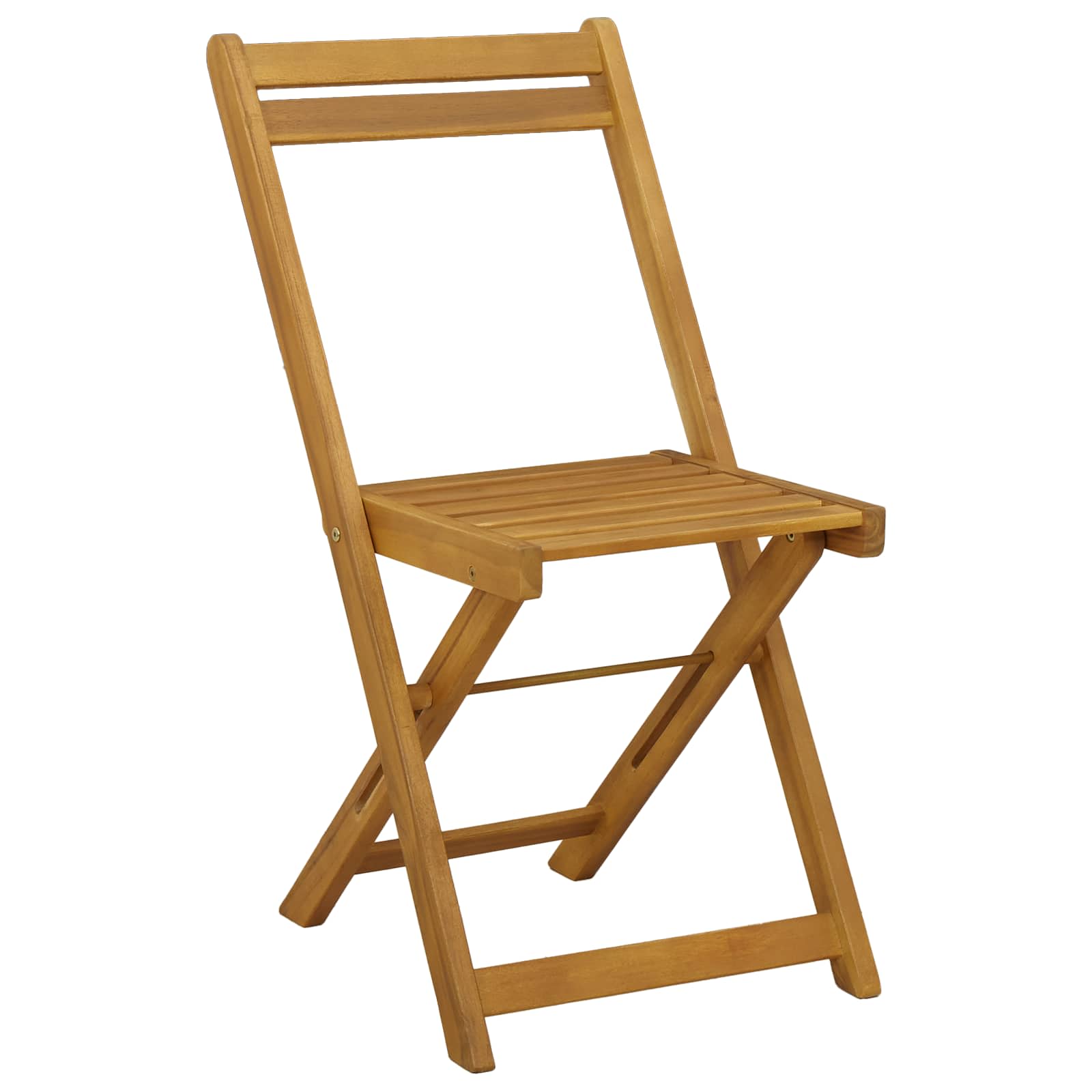 vidaXL Outdoor Bistro Chairs 8 pcs Natural Solid Acacia Wood 4