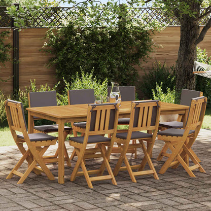 vidaXL Garden Chair 8 pcs Dark Grey Solid Acacia Wood 1