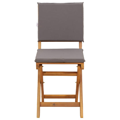 vidaXL Garden Chair 8 pcs Dark Grey Solid Acacia Wood 6