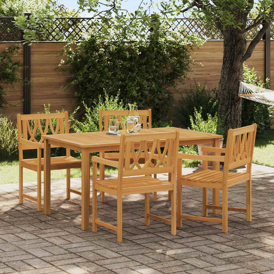 vidaXL Garden Chairs 4 pcs Natural Solid Acacia Wood 1