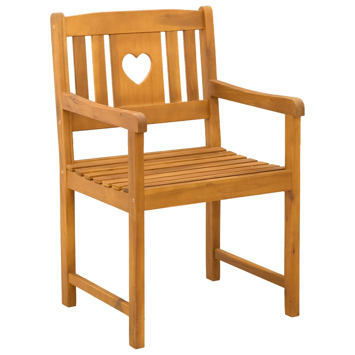 vidaXL Garden Chairs 4 pcs Natural Solid Acacia Wood 3