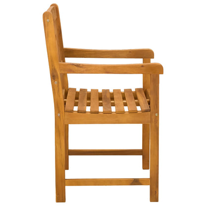 vidaXL Garden Chairs 4 pcs Natural Solid Acacia Wood 5