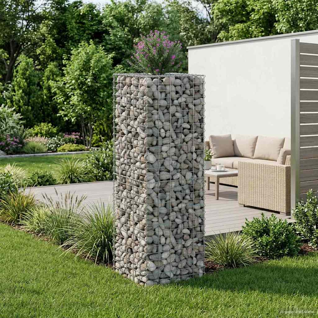 Gabion Raised Bed Galvanised Steel Silver 50 cm 150 cm 50 cm
