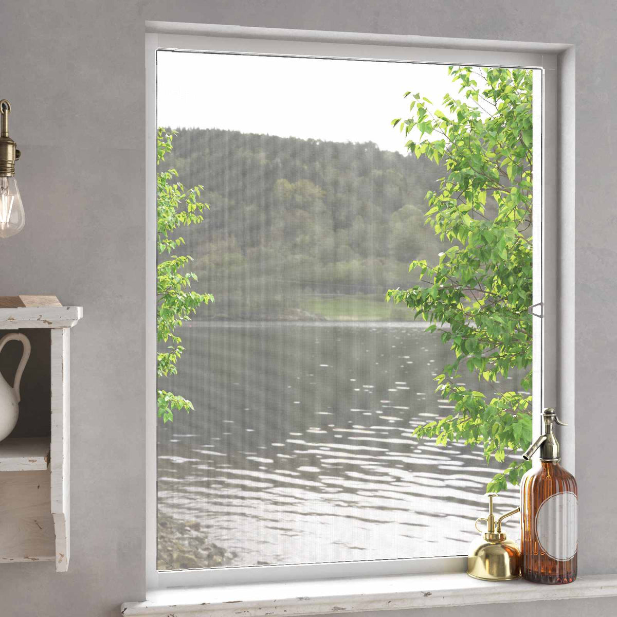 Insect Screen for Windows White 110 cm 130 cm