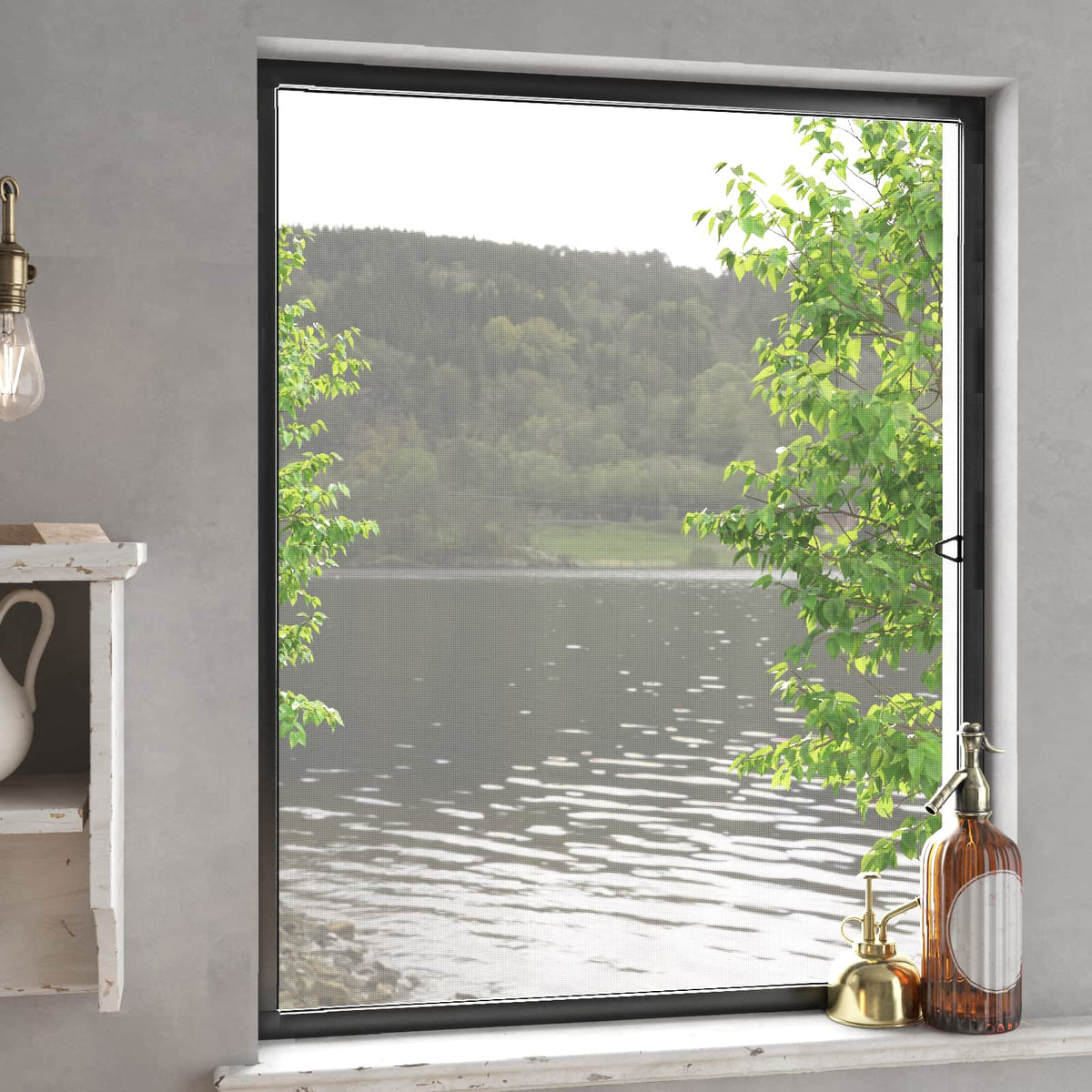 Insect Screen for Windows Anthracite 120 cm 140 cm