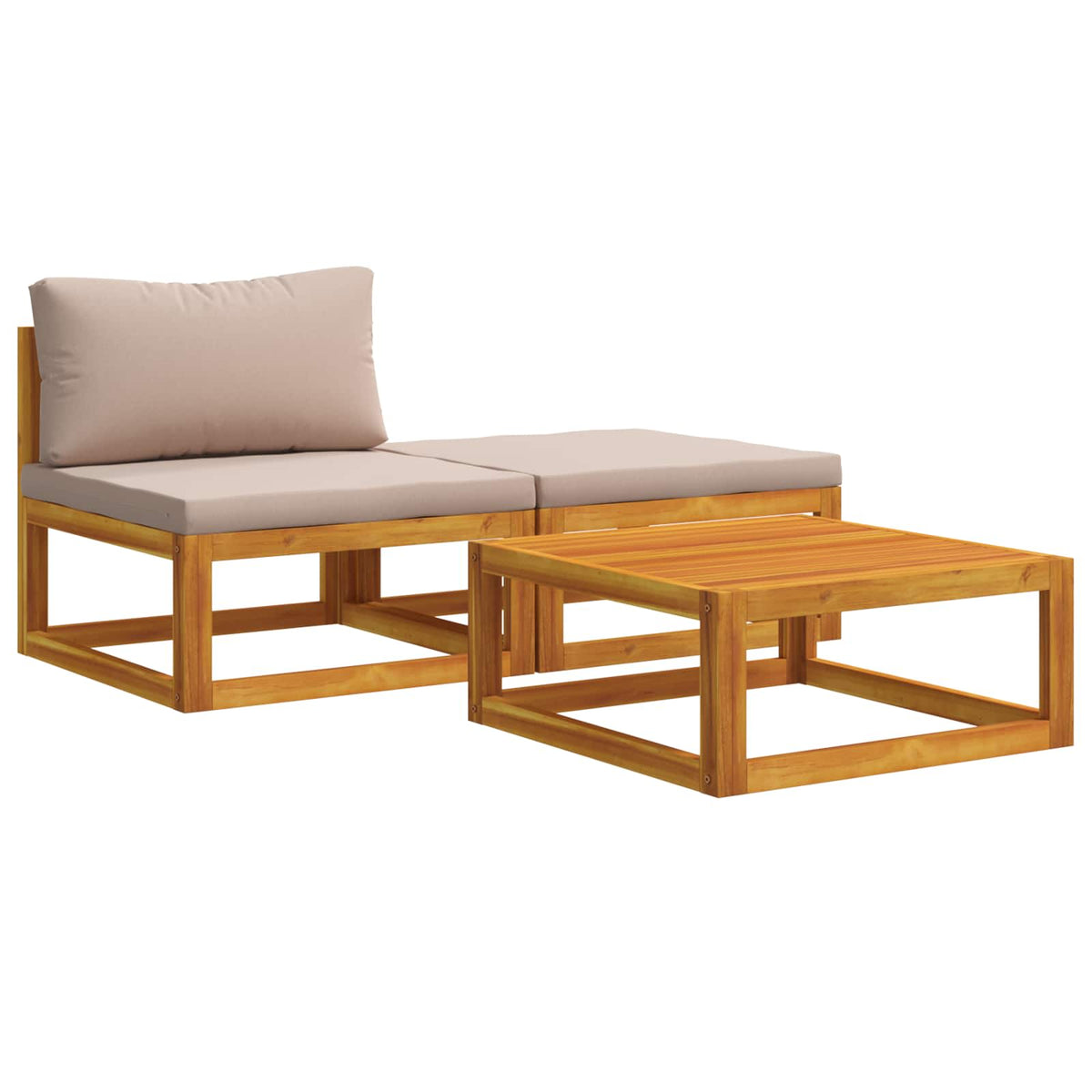 vidaXL Sectional Sofa Set with Cushions 3 pcs 2-Seater 2