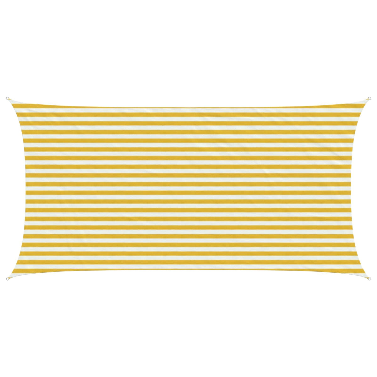 Sunshade Sail 160 g/m² 2.5x5 m HDPE Yellow and white