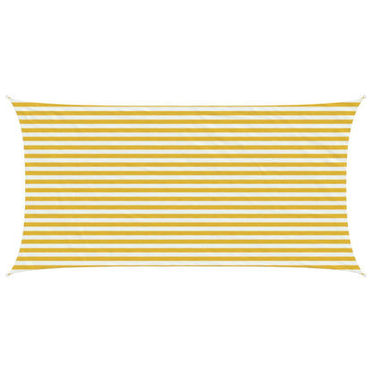 Sunshade Sail 160 g/m² 2.5x5 m HDPE Yellow and white