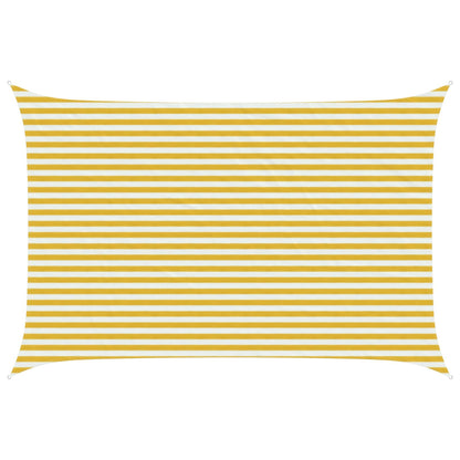 Sunshade Sail 160 g/m² 3x5 m HDPE Yellow and white
