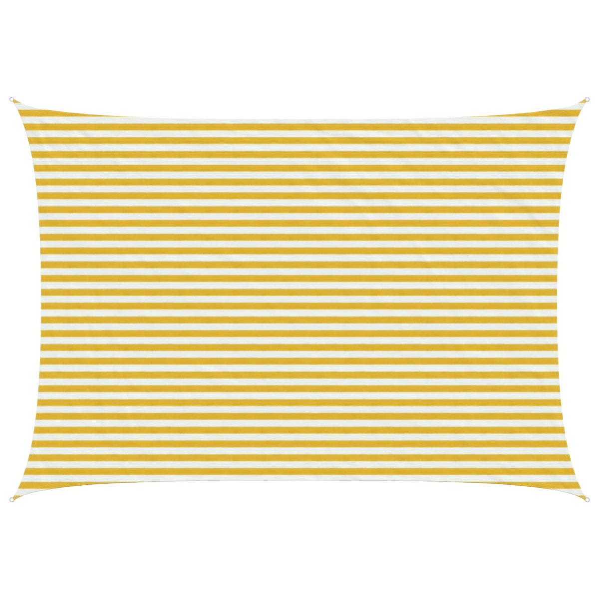 Sunshade Sail 160 g/m² 3x6 m HDPE Yellow and white