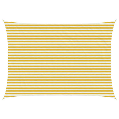 Sunshade Sail 160 g/m² 3.5x5 m HDPE Yellow and white