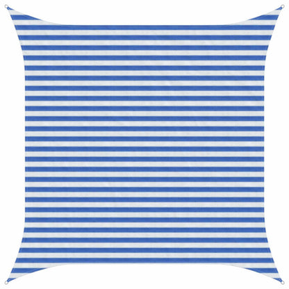 Sunshade Sail 160 g/m² 3.6x3.6 m HDPE Blue and white