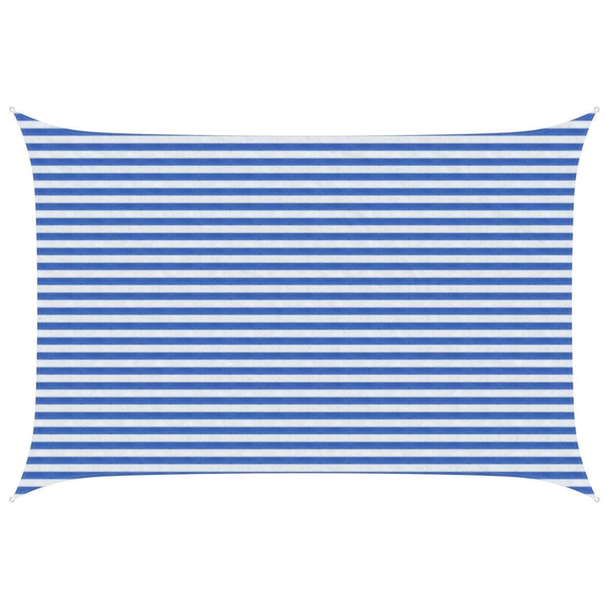 Sunshade Sail 160 g/m² 3x5 m HDPE Blue and white