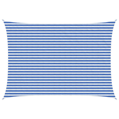 Sunshade Sail 160 g/m² 3x6 m HDPE Blue and white