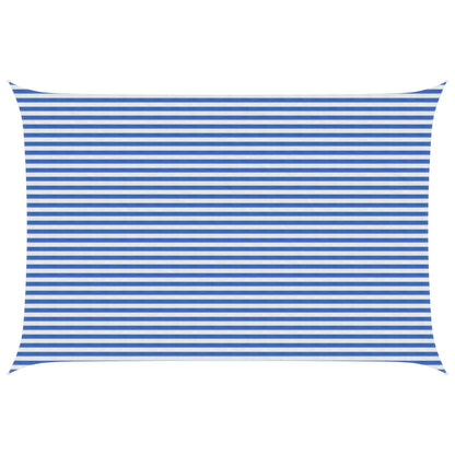 Sunshade Sail 160 g/m² 4x5 m HDPE Blue and white
