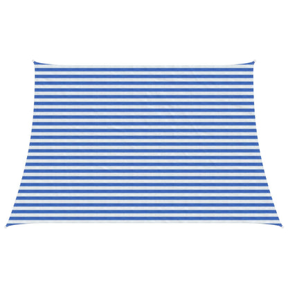 Sunshade Sail 160 g/m² HDPE 4/5 x 3 m Blue and white