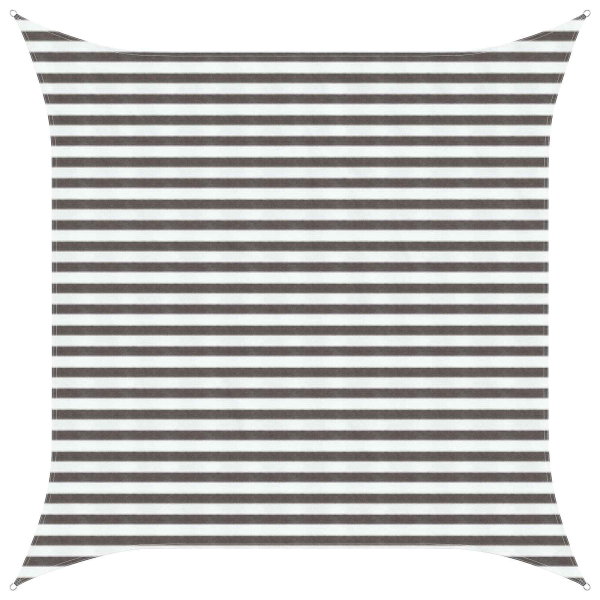 Sunshade Sail 160 g/m² 3.6x3.6 m HDPE Light grey and white