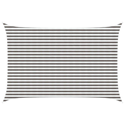 Sunshade Sail 160 g/m² 3x5 m HDPE Light grey and white