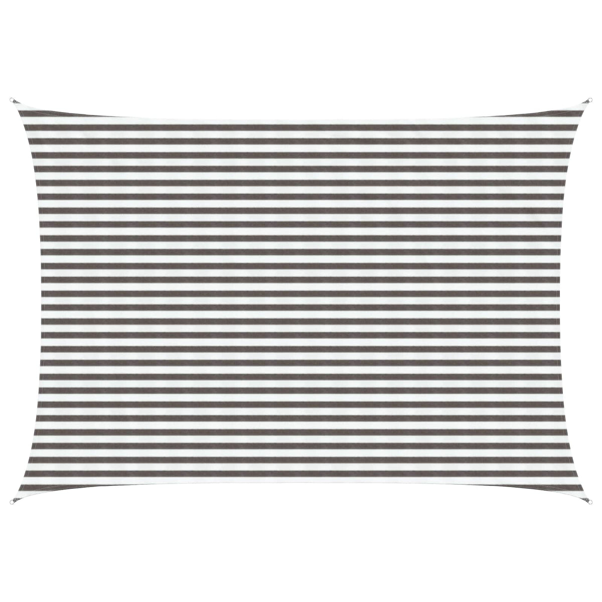 Sunshade Sail 160 g/m² 3x6 m HDPE Light grey and white