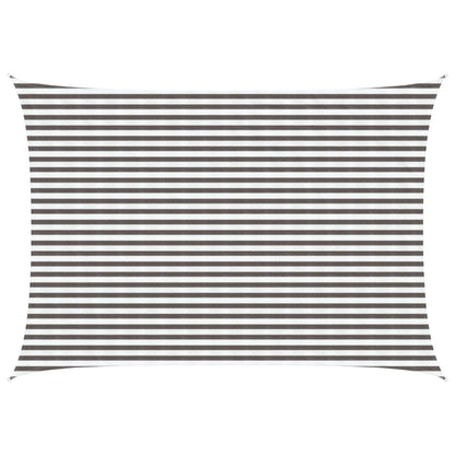 Sunshade Sail 160 g/m² 3.5x5 m HDPE Light grey and white