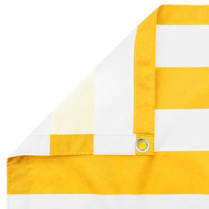 Balcony Privacy Screen 180 x 1000 cm Polyester Yellow and white
