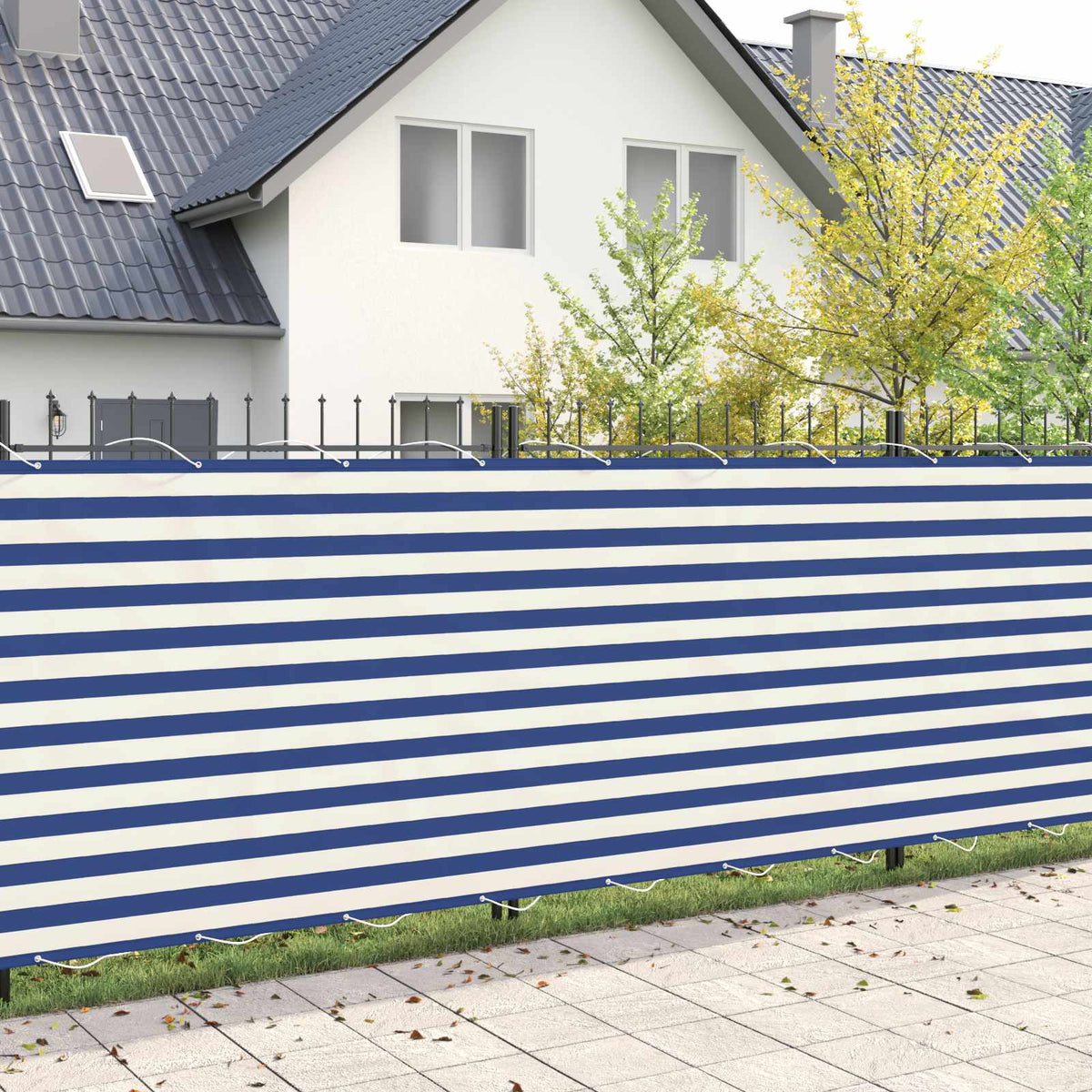 Balcony Privacy Screen Blue white