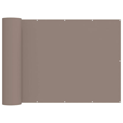 Balcony Privacy Screen 200 x 800 cm Fabric with PU Coated Taupe