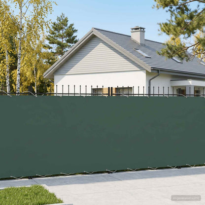 Balcony Privacy Screen 200 x 600 cm Fabric with PU Coated Dark green