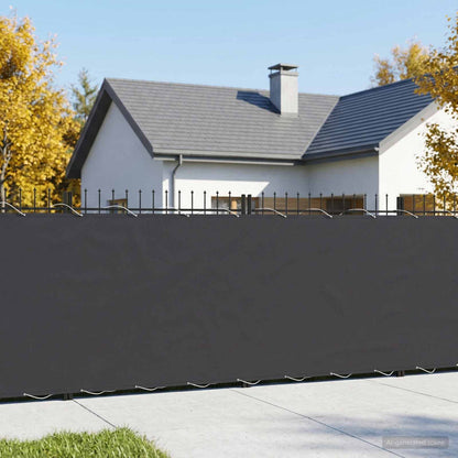 Balcony Privacy Screen 200 x 600 cm Fabric with PU Coated Black